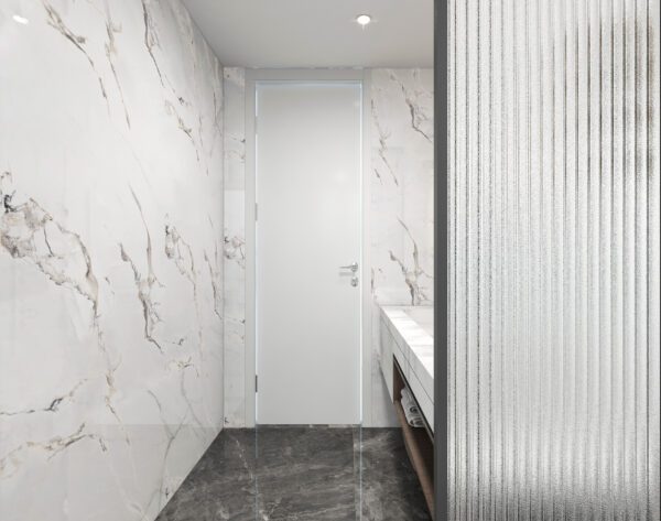 PVC Wandpaneel 122x260 cm Calacatta Bronze Marmoroptik - Image 2