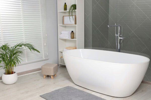 PVC Wandpaneel 122x260 cm Eleganz Grau-Weiß Marmoroptik - Image 2