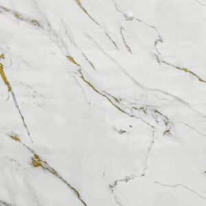 PVC Wandpaneel 120x260 cm Weiß-Gold Marmoroptik –