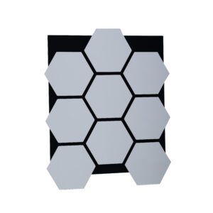 Akustik Hexagon Paneel 76x62 cm Spiegel Silber