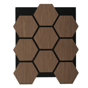 Akustik Hexagon Paneel 76x62 cm Walnuss