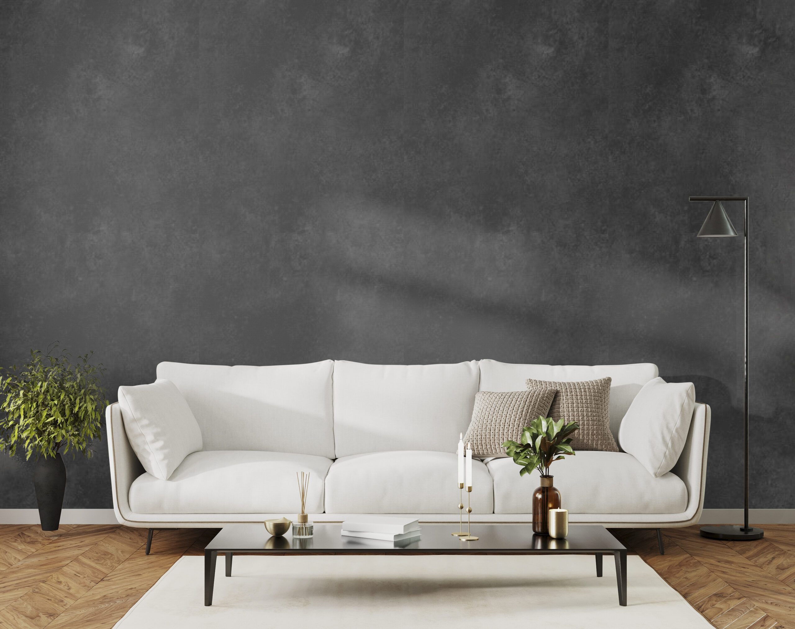 PVC Wandpaneel 120x260 cm Anthrazit Betonoptik