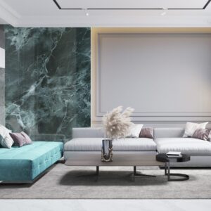 PVC Wandpaneel 120x260 cm Taj Mahal Grün Marmoroptik