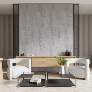 PVC Wandpaneel 120x260 cm Zement-Beton-Optik Grau