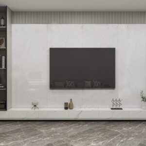 PVC Wandpaneel 120x260 cm Hell Grau Marmoroptik