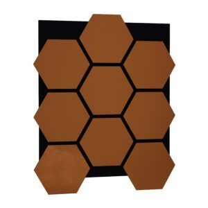 Akustik Hexagon Paneel 76x62 cm Spiegel Amber
